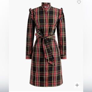 Holiday Plaid Shirt Dress